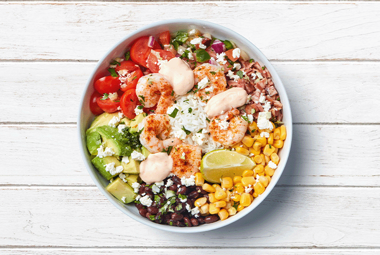 BLACKENED SHRIMP MEXI BOWL